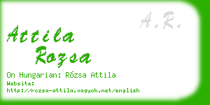 attila rozsa business card